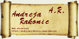 Andreja Rakonić vizit kartica